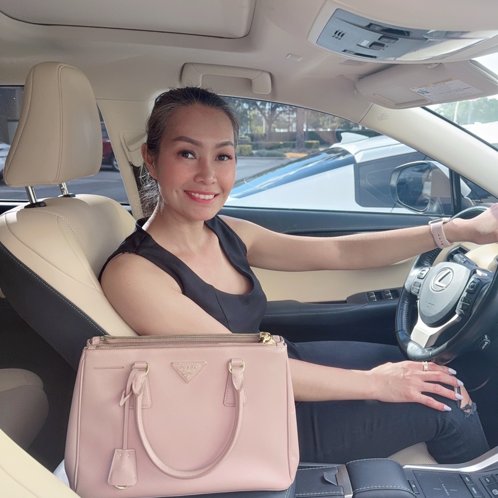 Medium PRADA Saffiano leather bag.